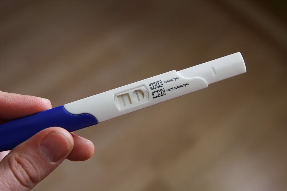 un test de grossesse positif