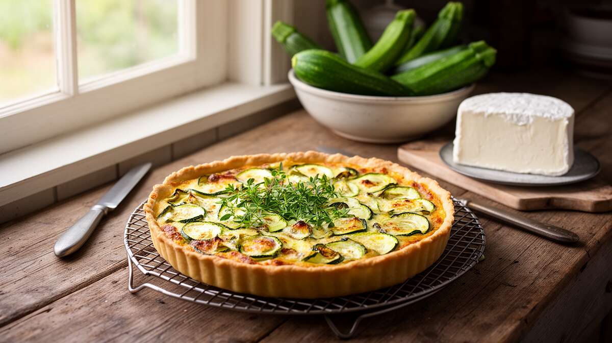 Tarte à la courgette et fromage de chèvre : une alliance savoureuse Tarte à la courgette et fromage de chèvre : une alliance savoureuse
