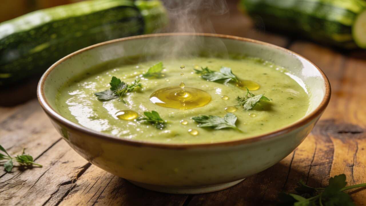 Soupe crémeuse à la courgette trompette Soupe crémeuse à la courgette trompette