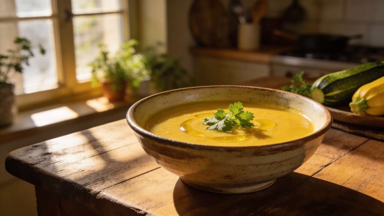 Soupe de courgettes jaunes : une entrée rafraîchissante Soupe de courgettes jaunes : une entrée rafraîchissante