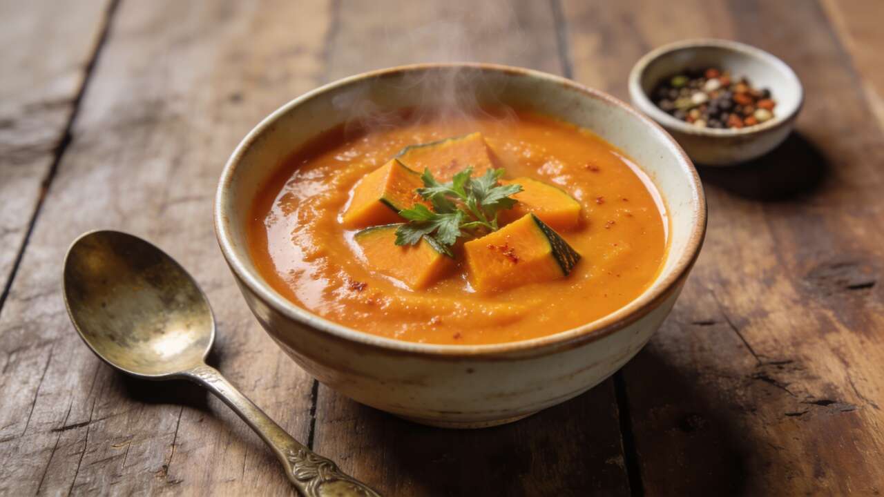 Soupe de courge kabocha aux épices Soupe de courge kabocha aux épices